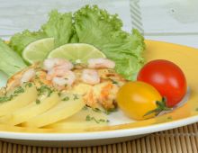 Rezept für Kartoffel-Krabben-Salat mit Ei
