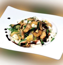 Rezept für Pilzsalat mit Thunfisch
